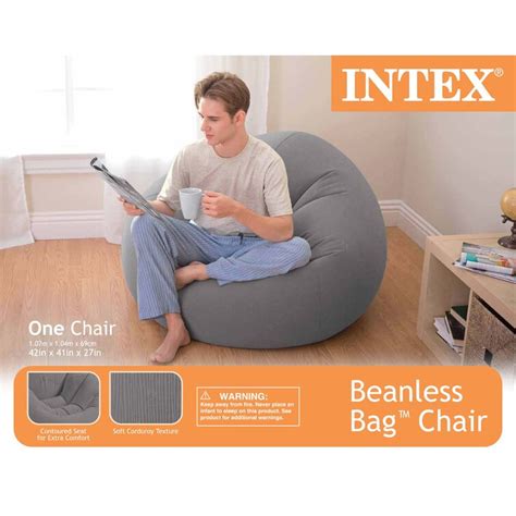 intex corp fake bean bag chair|intex beanless bag lounge.